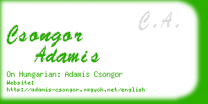 csongor adamis business card